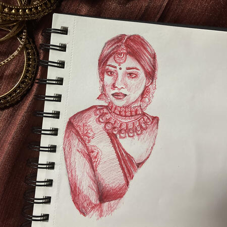 Pen draw of @glowbyabby on Instagram - Oct 2021