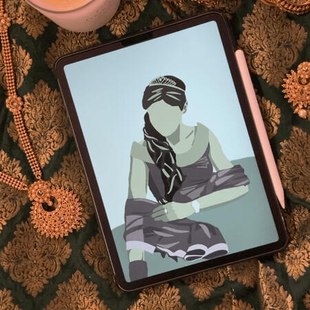 Digital drawing of Rakavi Ravindran (@rakavi_15)