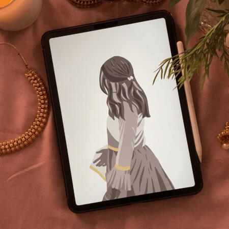 Digital drawing of Biranavi Makeswaran (@biranavii)